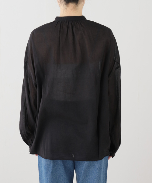 JOURNAL STANDARD LUXE（ジャーナルスタンダード　ラックス）の「ハイツイストガーゼ Wフリルブラウス（シャツ/ブラウス・レディース・ブラック/ホワイト×ホワイト・FREE）」の18枚目の写真