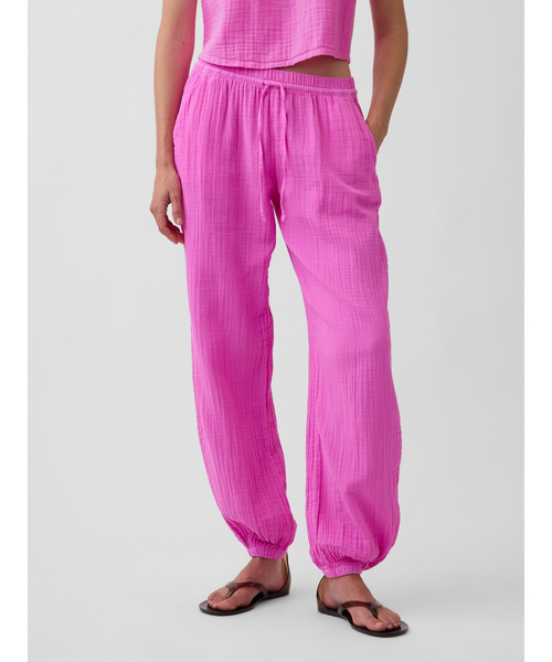 GAP(ギャップ)の「コットンガーゼ バレルジョガーパンツ(その他パンツ・レディース・ブラック/ピンク/ブルー・S/M/L/XS/XXS)」の3枚目の写真