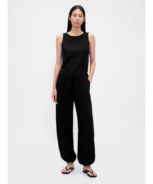 GAP(ギャップ)の「コットンガーゼ バレルジョガーパンツ(その他パンツ・レディース・ブラック/ピンク/ブルー・S/M/L/XS/XXS)」の6枚目の写真