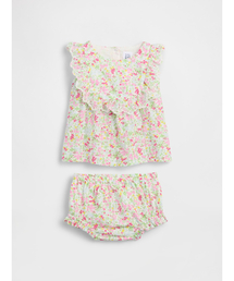 GAP（ギャップ）の「アイレット ラッフルフリル コーデセット (ベビー)（セットアップ）」