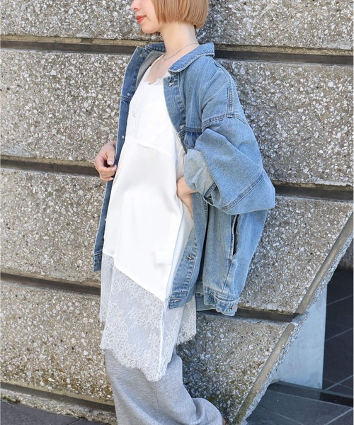 tiptop(ティップトップ)の「【ZOZO限定アイテム】サテンレース切り替えキャミ(キャミソール・レディース・オフホワイト/ホワイト系その他/ブラック/ブラック系その他・FREE)」の22枚目の写真