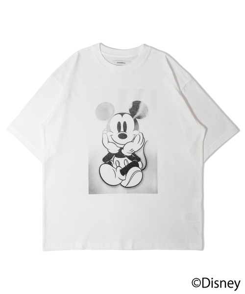 MICKEY MOUSE（ミッキーマウス）の「JOHNBULL-MICKEY MOUSE T. Print（Tシャツ/カットソー・メンズ・チャコール/ホワイト・L/M）」の3枚目の写真