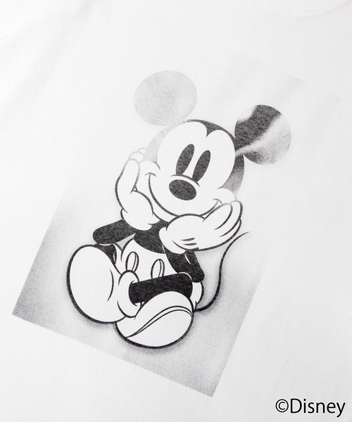 MICKEY MOUSE（ミッキーマウス）の「JOHNBULL-MICKEY MOUSE T. Print（Tシャツ/カットソー・メンズ・チャコール/ホワイト・L/M）」の8枚目の写真