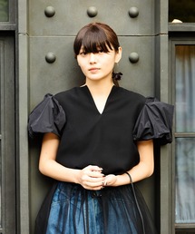 <再入荷>バルーンスリーブブラウス【結婚式・二次会・パーティー】【入卒園・入卒式】【オケージョン・セレモニー】【デイリー/オフィスにも使える】