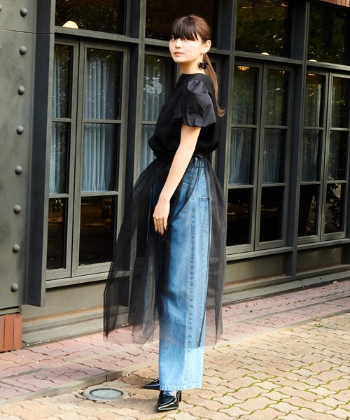 Ranerrh(ラネリ)の「<再入荷>バルーンスリーブブラウス【結婚式・二次会・パーティー】【入卒園・入卒式】【オケージョン・セレモニー】【デイリー/オフィスにも使える】(シャツ/ブラウス・レディース・ブラック・38)」の8枚目の写真