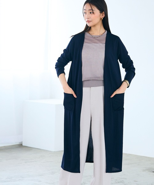 CROSS FUNCTION（クロスファンクション）の「《洗える》サマ美え シアーリブニットベスト【CROSS FUNCTION/クロスファンクション】（ベスト・レディース・モカ/ブラック・LL/L/M）」の20枚目の写真