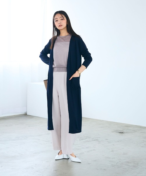 CROSS FUNCTION（クロスファンクション）の「《洗える》サマ美え シアーリブニットベスト【CROSS FUNCTION/クロスファンクション】（ベスト・レディース・モカ/ブラック・LL/L/M）」の21枚目の写真