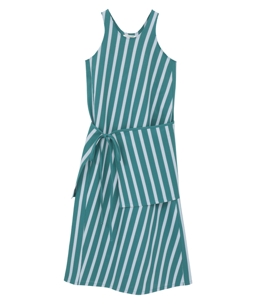 CURRENTAGE(カレンテージ)の「Russel Stripe Tank Dress(ワンピース・レディース・グリーン/ブラック/ブルー・FREE)」の3枚目の写真