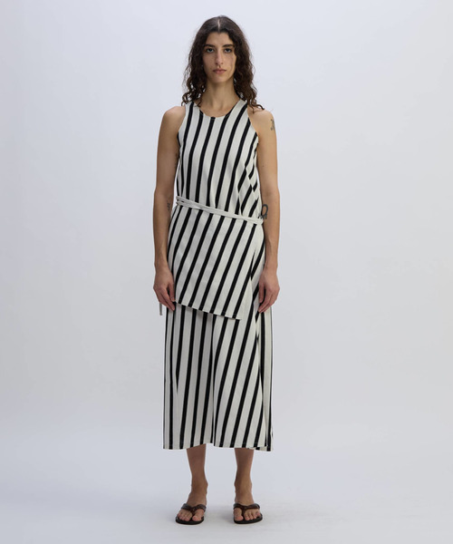 CURRENTAGE(カレンテージ)の「Russel Stripe Tank Dress(ワンピース・レディース・グリーン/ブラック/ブルー・FREE)」の2枚目の写真