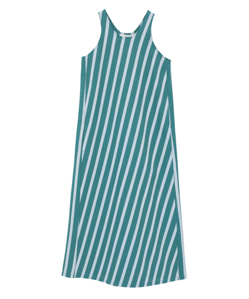 CURRENTAGE(カレンテージ)の「Russel Stripe Tank Dress(ワンピース・レディース・グリーン/ブラック/ブルー・FREE)」の10枚目の写真