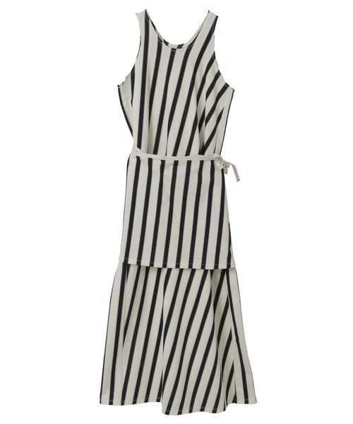 CURRENTAGE(カレンテージ)の「Russel Stripe Tank Dress(ワンピース・レディース・グリーン/ブラック/ブルー・FREE)」の12枚目の写真