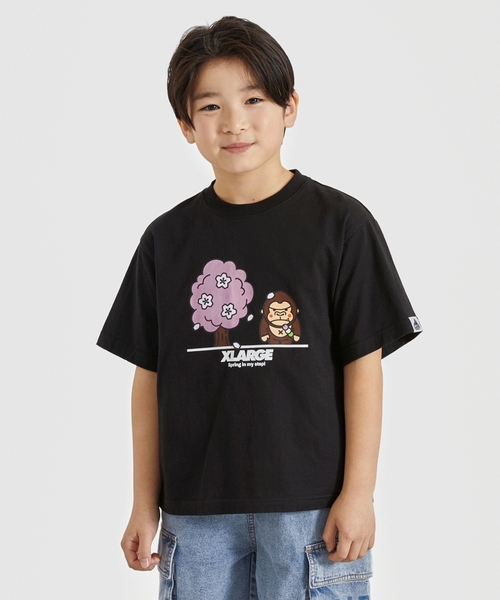 XLARGE KIDS(エクストララージキッズ)の「スプリングイベント ファニーゴリラ半袖Tシャツ(Tシャツ/カットソー・キッズ・ホワイト/ブラック/レッド・90cm/100cm/110cm/120cm/130cm/140cm)」の2枚目の写真