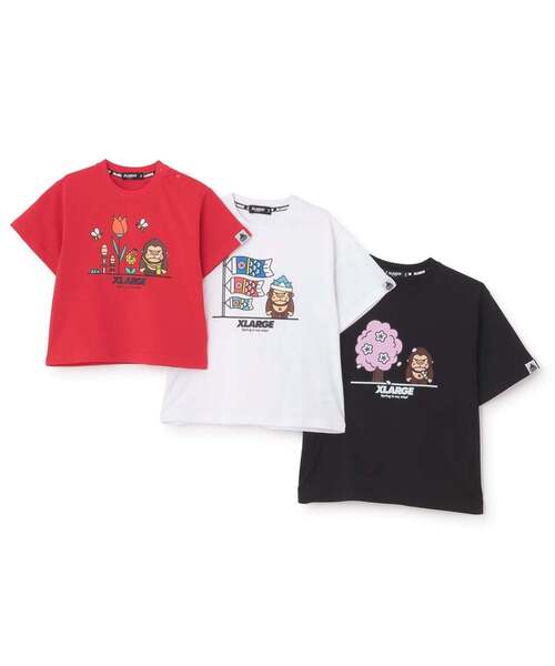 XLARGE KIDS(エクストララージキッズ)の「スプリングイベント ファニーゴリラ半袖Tシャツ(Tシャツ/カットソー・キッズ・ホワイト/ブラック/レッド・90cm/100cm/110cm/120cm/130cm/140cm)」の6枚目の写真