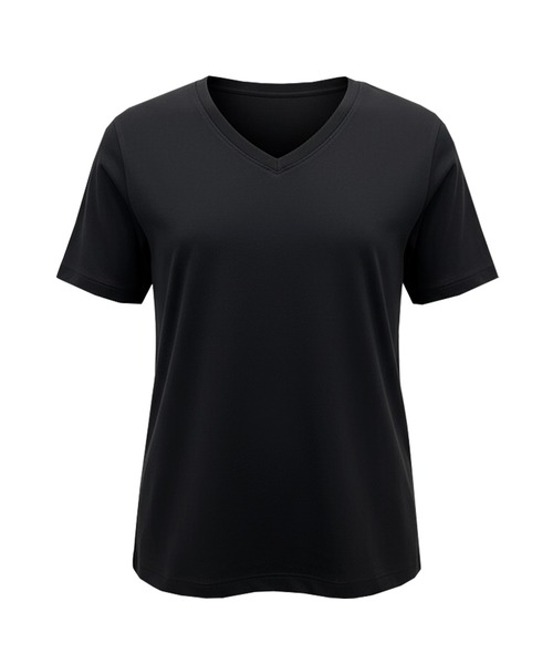 coca（coca）（コカ）の「Vネックスムーストップス（Tシャツ/カットソー・レディース・ブラック/ホワイト・L/XL/S/M）」の20枚目の写真