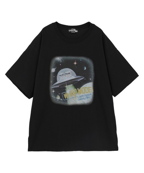 Candy Stripper（キャンディストリッパー）の「WARP MODE! BIG Tシャツ（Tシャツ/カットソー・レディース・ブラック/オフホワイト/ブルー・FREE）」の3枚目の写真