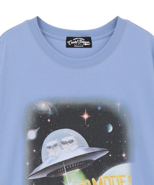 Candy Stripper（キャンディストリッパー）の「WARP MODE! BIG Tシャツ（Tシャツ/カットソー・レディース・ブラック/オフホワイト/ブルー・FREE）」の5枚目の写真