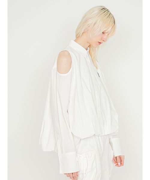 SORIN（ソリン　）の「Cut Out Balloon Shirt/カットアウトバルーンシャツ（シャツ/ブラウス・レディース・ホワイト/ライトブルー・38）」の20枚目の写真