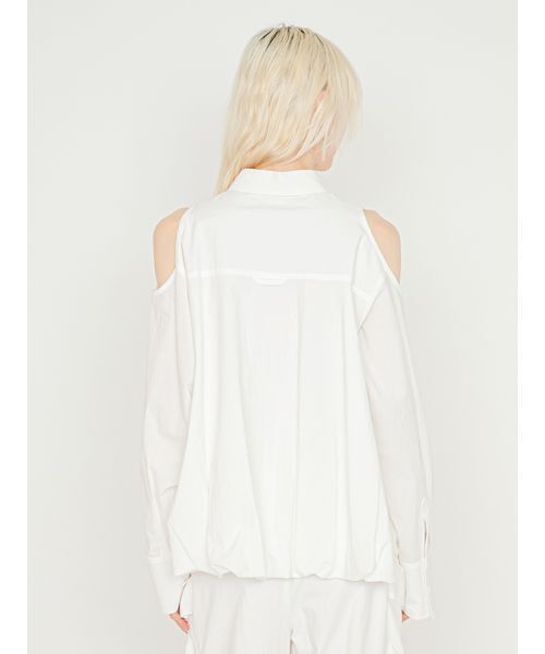 SORIN（ソリン　）の「Cut Out Balloon Shirt/カットアウトバルーンシャツ（シャツ/ブラウス・レディース・ホワイト/ライトブルー・38）」の18枚目の写真