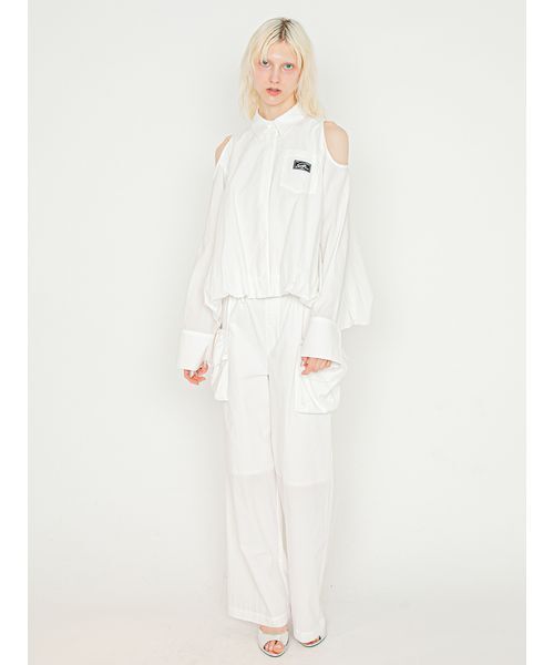 SORIN（ソリン　）の「Cut Out Balloon Shirt/カットアウトバルーンシャツ（シャツ/ブラウス・レディース・ホワイト/ライトブルー・38）」の17枚目の写真