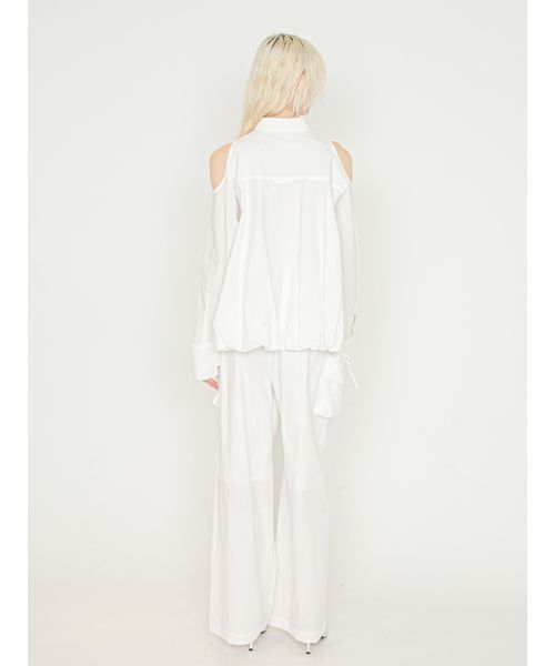 SORIN（ソリン　）の「Cut Out Balloon Shirt/カットアウトバルーンシャツ（シャツ/ブラウス・レディース・ホワイト/ライトブルー・38）」の14枚目の写真
