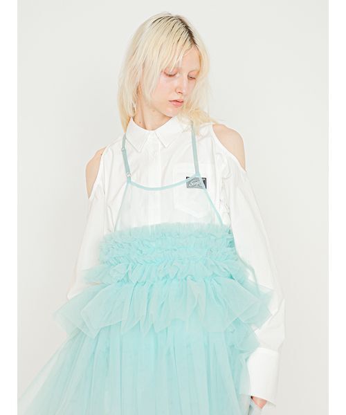 SORIN（ソリン　）の「Cut Out Balloon Shirt/カットアウトバルーンシャツ（シャツ/ブラウス・レディース・ホワイト/ライトブルー・38）」の13枚目の写真