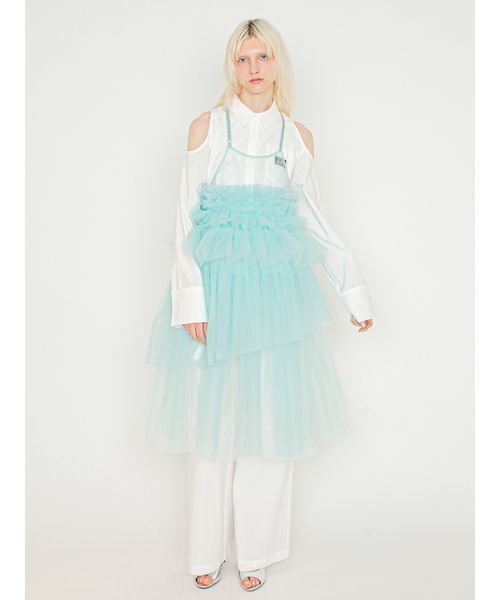 SORIN（ソリン　）の「Cut Out Balloon Shirt/カットアウトバルーンシャツ（シャツ/ブラウス・レディース・ホワイト/ライトブルー・38）」の12枚目の写真