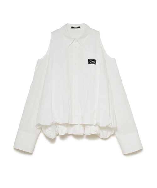 SORIN（ソリン　）の「Cut Out Balloon Shirt/カットアウトバルーンシャツ（シャツ/ブラウス・レディース・ホワイト/ライトブルー・38）」の11枚目の写真