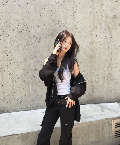 KHAKIPOINT（カーキポイント）の「Steel Stud Hood Zip-Up (black)（パーカー・レディース・その他・FREE）」の6枚目の写真