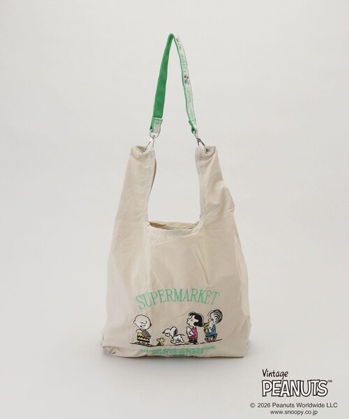 212 KITCHEN STORE(トゥワントゥキッチンストア)の「PEANUTS ストラップ付きショッパーバッグ BEIGE(エコバッグ/サブバッグ・レディース・その他・00)」の2枚目の写真