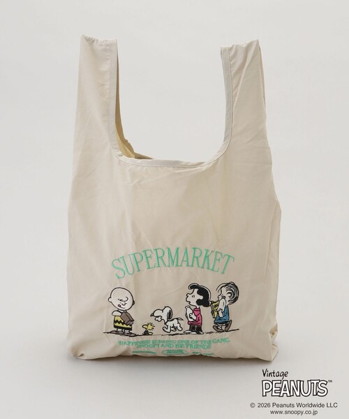 212 KITCHEN STORE(トゥワントゥキッチンストア)の「PEANUTS ストラップ付きショッパーバッグ BEIGE(エコバッグ/サブバッグ・レディース・その他・00)」の9枚目の写真