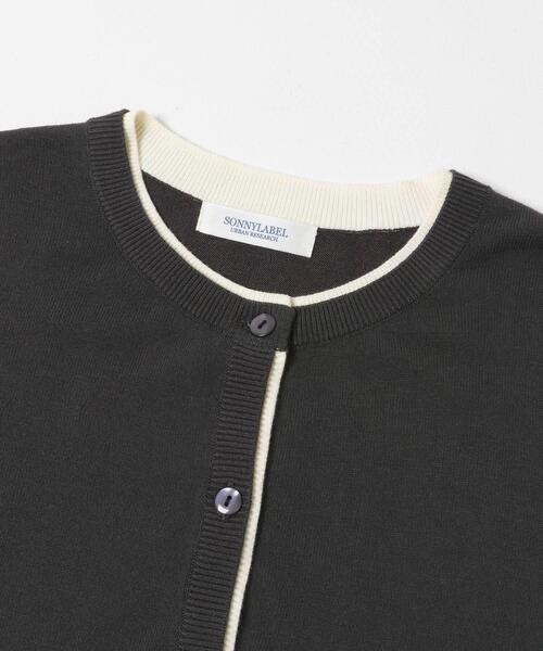 URBAN RESEARCH Sonny Label(アーバンリサーチサニーレーベル)の「クールミスト配色クルーネックカーディガン(カーディガン/ボレロ・レディース・チャコールグレー/ネイビー/ブルー系その他・FREE)」の12枚目の写真
