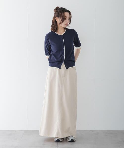 URBAN RESEARCH Sonny Label(アーバンリサーチサニーレーベル)の「クールミスト配色クルーネックカーディガン(カーディガン/ボレロ・レディース・チャコールグレー/ネイビー/ブルー系その他・FREE)」の14枚目の写真