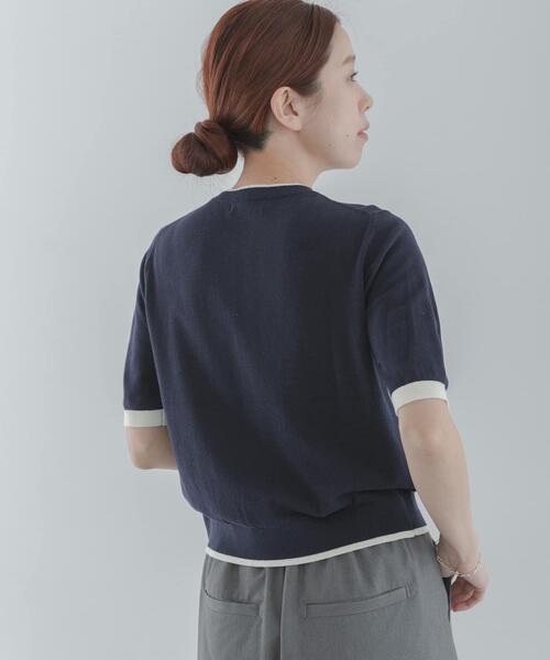 URBAN RESEARCH Sonny Label(アーバンリサーチサニーレーベル)の「クールミスト配色クルーネックカーディガン(カーディガン/ボレロ・レディース・チャコールグレー/ネイビー/ブルー系その他・FREE)」の18枚目の写真
