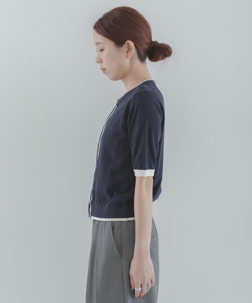 URBAN RESEARCH Sonny Label(アーバンリサーチサニーレーベル)の「クールミスト配色クルーネックカーディガン(カーディガン/ボレロ・レディース・チャコールグレー/ネイビー/ブルー系その他・FREE)」の21枚目の写真