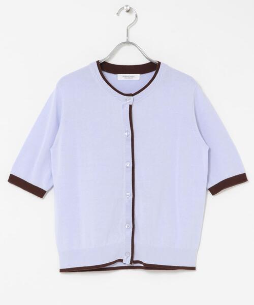 URBAN RESEARCH Sonny Label(アーバンリサーチサニーレーベル)の「クールミスト配色クルーネックカーディガン(カーディガン/ボレロ・レディース・チャコールグレー/ネイビー/ブルー系その他・FREE)」の6枚目の写真