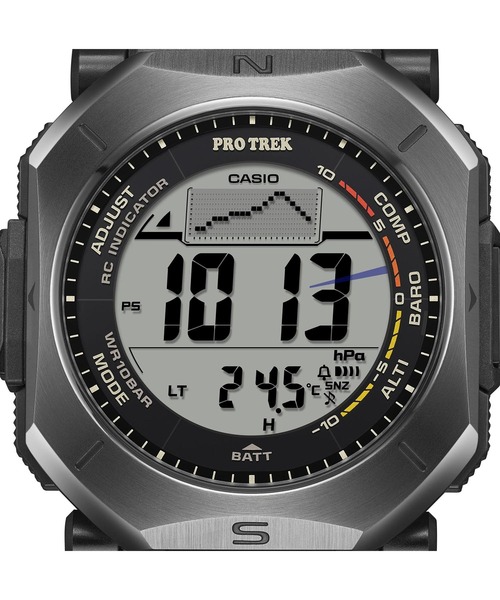 PRO TREK(プロトレック)の「Climber Line(クライマーライン) / 電波ソーラー / PRW-69Y-1JF(デジタル腕時計・メンズ・ブラック・FREE)」の2枚目の写真