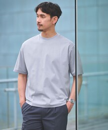 green label relaxing（グリーンレーベルリラクシング）の「【WEB限定】JUST fit ポンチ 半袖 Tシャツ カットソー -汗染み防止-（Tシャツ/カットソー）」