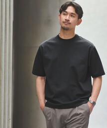 green label relaxing（グリーンレーベルリラクシング）の「【WEB限定】JUST fit ポンチ 半袖 Tシャツ カットソー -汗染み防止-（Tシャツ/カットソー）」