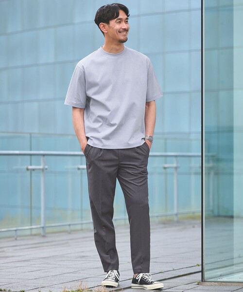 WEB限定】JUST fit ポンチ 半袖 Tシャツ カットソー -汗染み防止-（T