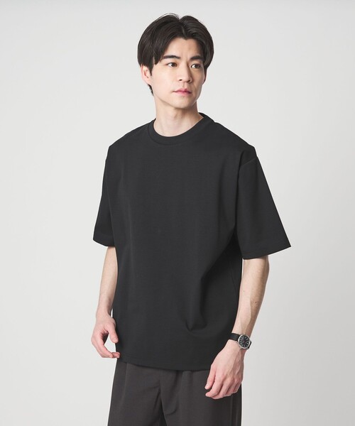 ホワイトカットソー WEB限定】JUST fit ポンチ 半袖 Tシャツ カットソー -汗染み防止-（T