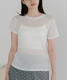 シアーベーシックカラーTシャツ