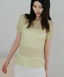 シアーベーシックカラーTシャツ