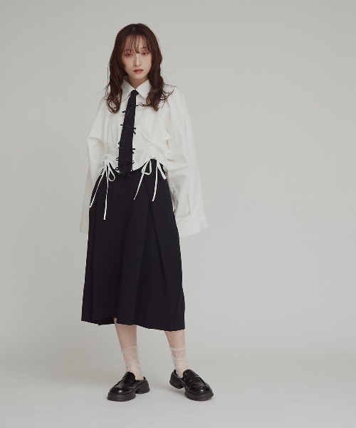 W:Huku(フーク)の「【W:Huku / ドライタッチツイル】スラックス バミューダ パンツ / 短パン ハーフパンツ クロップド / Dry-Touch Twill Bermuda Shorts(スラックス・レディース・ブラック/ベージュ・M/L)」の16枚目の写真