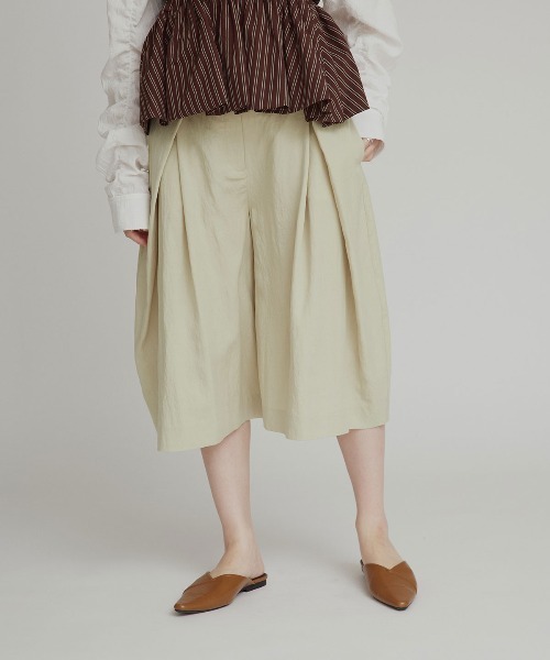 W:Huku(フーク)の「【W:Huku / ドライタッチツイル】スラックス バミューダ パンツ / 短パン ハーフパンツ クロップド / Dry-Touch Twill Bermuda Shorts(スラックス・レディース・ブラック/ベージュ・M/L)」の22枚目の写真