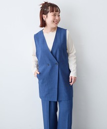 ジレ」に該当するブルー・ネイビー/青色系のファッション通販 - ZOZOTOWN