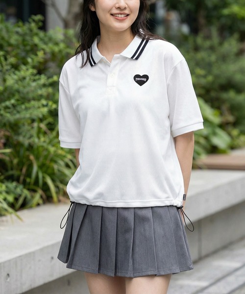 THRASHER(スラッシャー)の「【70】【THRASHER/スラッシャー】スピンドル ハートロゴ ワンポイント刺繍 鹿の子 ポロシャツ ユニセックス(ポロシャツ・メンズ・ブラック/ブラック系その他/ホワイト系その他/ホワイト・L/M/S)」の22枚目の写真