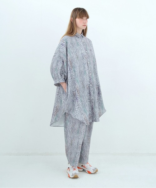 BEDSIDEDRAMA(ベットサイドドラマ)の「Daydream Photo Shirt Dress(シャツワンピース・レディース・ブラック/グレー・1)」の5枚目の写真