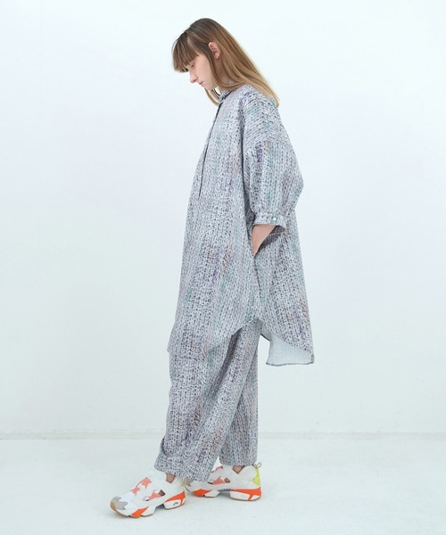 BEDSIDEDRAMA(ベットサイドドラマ)の「Daydream Photo Shirt Dress(シャツワンピース・レディース・ブラック/グレー・1)」の6枚目の写真