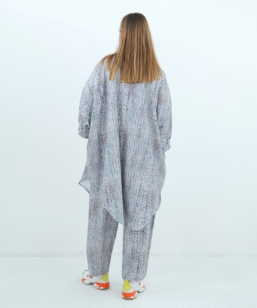 BEDSIDEDRAMA(ベットサイドドラマ)の「Daydream Photo Shirt Dress(シャツワンピース・レディース・ブラック/グレー・1)」の7枚目の写真