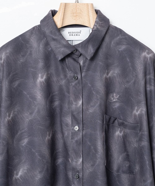 BEDSIDEDRAMA(ベットサイドドラマ)の「Daydream Photo Shirt Dress(シャツワンピース・レディース・ブラック/グレー・1)」の14枚目の写真
